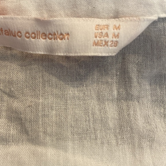 Zara Trafaluc Embroidered Floral Puffy Sleeve Sheer Top - Picture 10 of 11